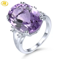 Natural Amethyst Solid Silver Rings 11.5 Carats Genuine Deep Purple Luxury Fine Jewelrys Anniversary Birthday Gifts