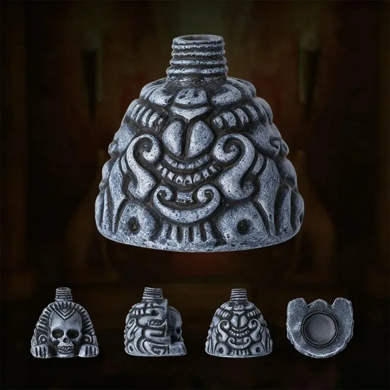 الأزتيك الجمجمة الصراخ صافرة: رعب واقعي إغاظة محاكاة ساخرة الضغط الفخار الناي صافرة لعبة الأزتيك صافرة قلادة