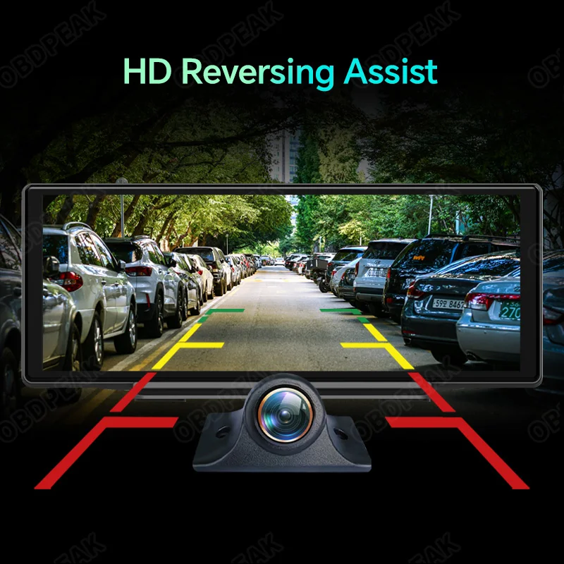 AHD 1080P Front Side Rear View Camera Night Vision 170° Golden Fisheye Lens Car Reverse Backup Cam For OBDPEAK Dash cam