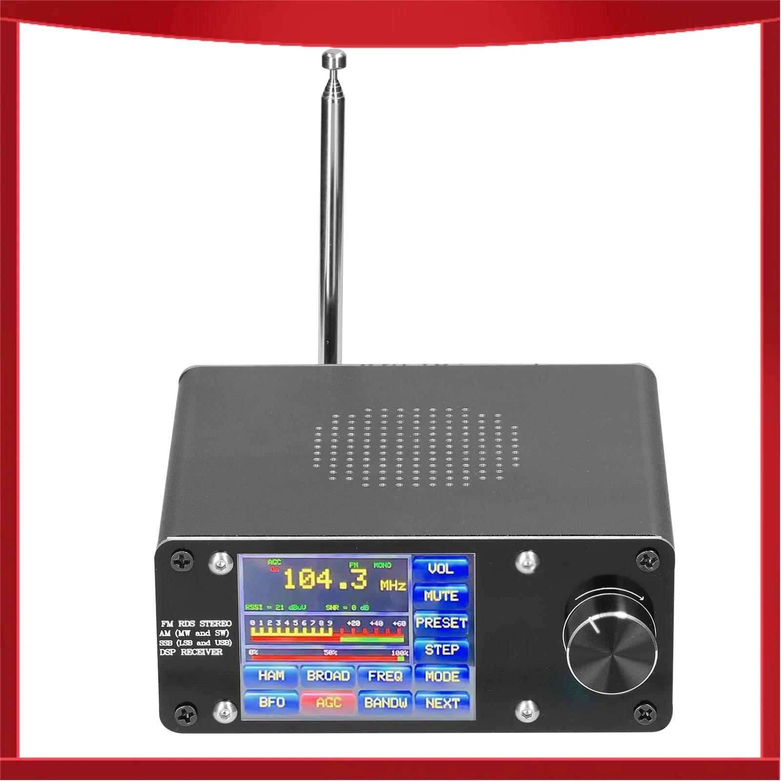 

ATS-100 SI4732/SI4735 Радиоприемник полного диапазона частот FM SSB (LSB и USB) с поддержкой поиска вещания и 2,4-дюймовым сенсорным экраном
