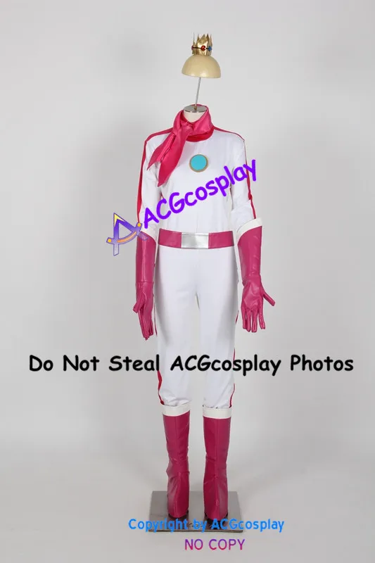 Princess Peach Cosplay Costume include boots covers and headgear acgcosplay Garment