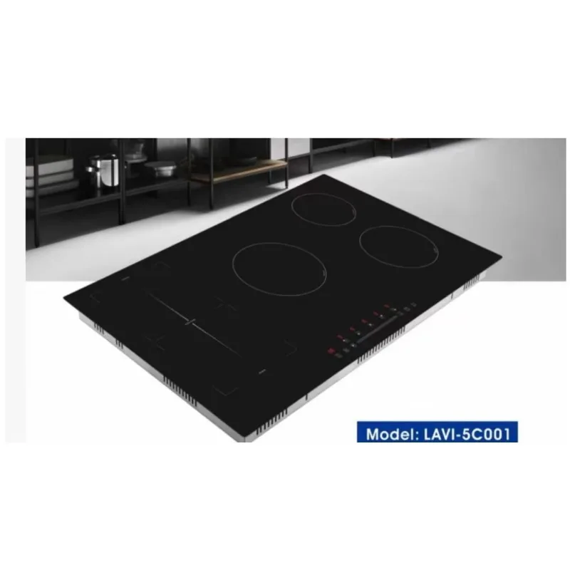 91cm Built-In Induction Cooktop with 5 Burners Touch Control Stainless Steel Electric Cooktops for Kitchen