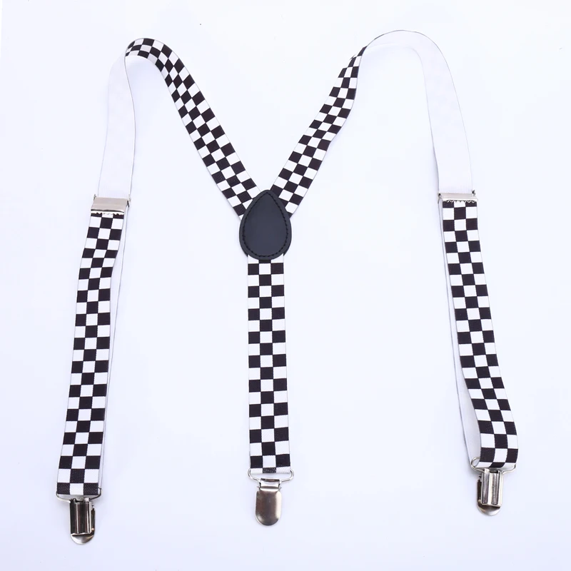 Women Men's Shirt Suspenders For Trousers 7 Fashion "Rainbow Check Plaid" Mix Pants Holder Braces Wedding Shoulder Straps Belts