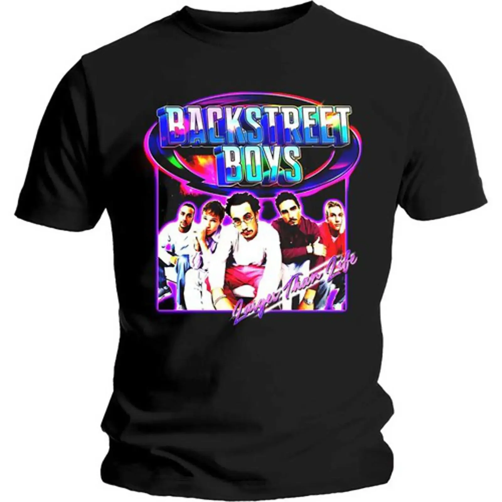 Backstreet Boys T Shirt Larger Than Life vintage Washed Unisex streetwear Slightly Stretched designer clothes graphic homme