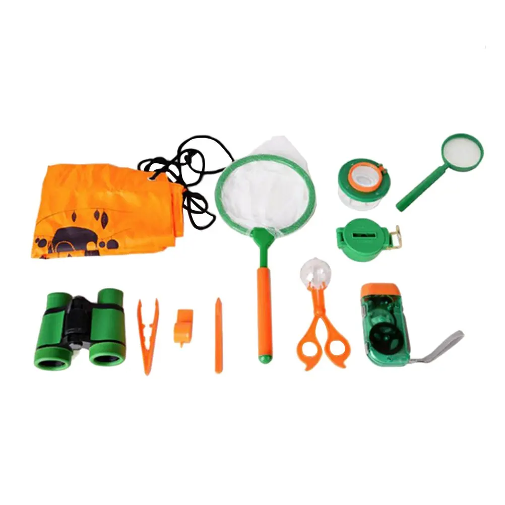 

11Pcs Childrens Butterfly Catching Nets Kit Telescopic Metal Pole Adjustable Length Outdoor Nature Exploration Tools for Insects