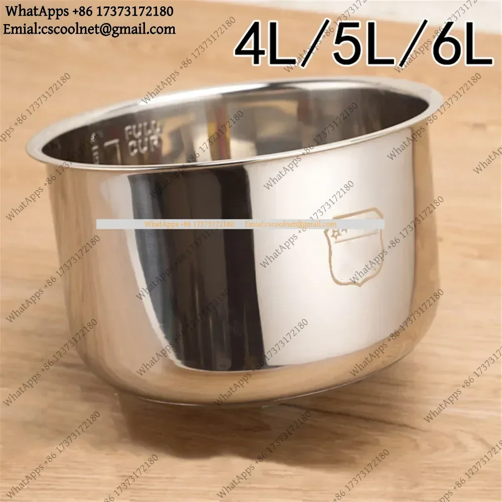 k06 6L Pressure Cooker Inner Pot Stainless Steel Liner Rice Cooker Replacement Bowl Kitchen Cookware Accessories