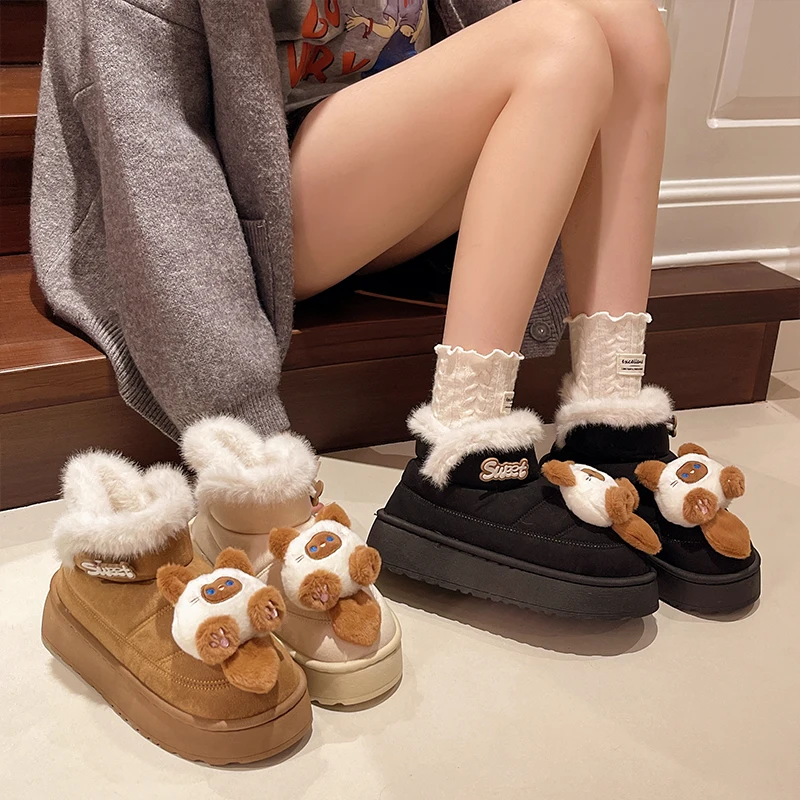 Brand Women's Shoes Winter Boots Lady Plush Australia Boots-Women Fashion 2024 Fur Snow Autumn Women's Boots Autumn Australia Fe