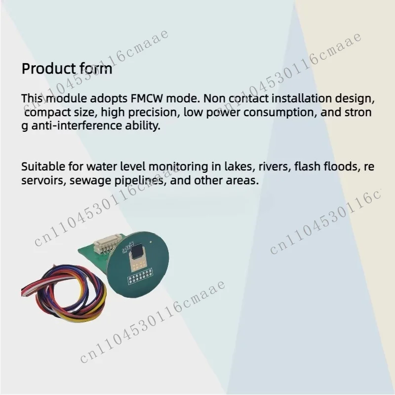 80GHz waterproof water level radar sensor core component module RS485 output for open channel wastewater observation