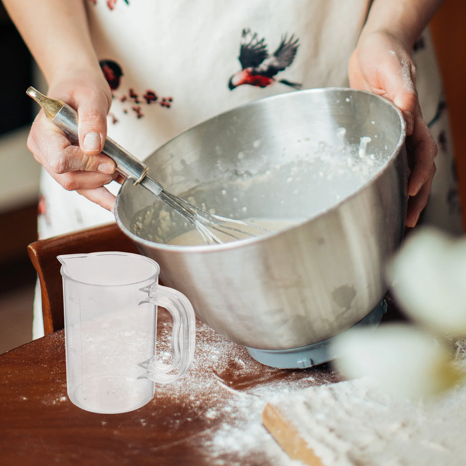 

Measuring Cup 2000Ml Large Capacity Clear Heat-Resistant Graduated Mixing Cup For Milk Coffee Flour Liquid Baking Kitchen