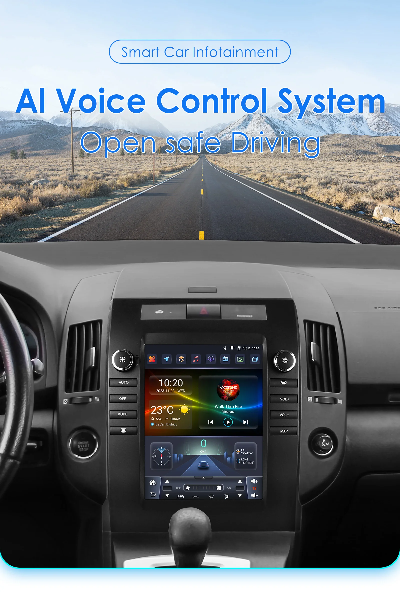 Hizpo 9,7" CarPlay Android Auto Autoradio für Toyota Verso 2004 - 2009 GPS Smart Multimedia Player Stereo 360 Kamera 4G WIFI RDS – Detail 4