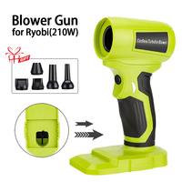 210W Electric Jobsite Air Blower Gun Violent Turbo Fan for Ryobi 18v Cordless Leaf Mini Blower Handheld Jet Fan