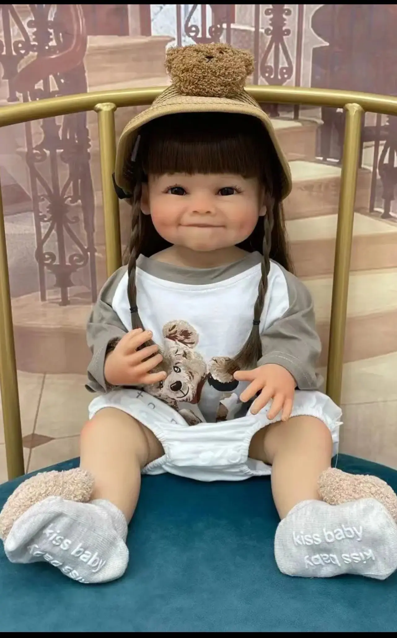 

NPK 55CM Full Body Soft Silicone Reborn Toddler Doll Raya Lifelike Soft Touch High Quality Doll Gifts for Children