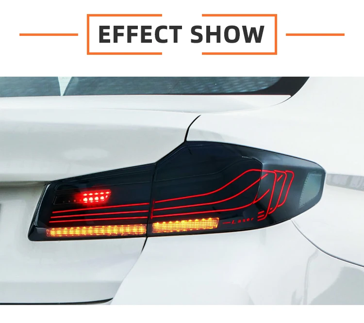 MJ Durable Tail Lamp Assembly for BMW 5 Series M5 Style 2018-2020 G30 G38 New Condition Rear Light Upgrade Taillights view 4
