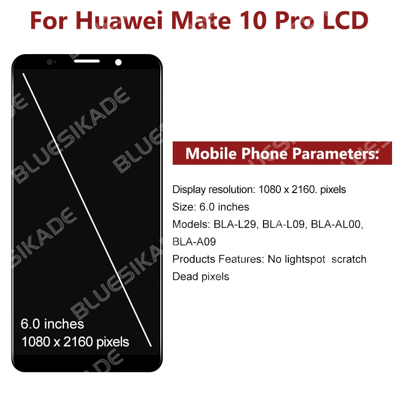 CHOICE For Huawei Mate 10 Pro LCD Display Touch Screen Digitizer For Huawei BLA-L09 BLA-L29 LCD Mate 10 Pro Replacement Parts