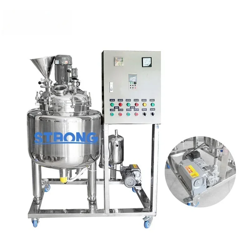 Vacuum Mixer Homogenizer Paste Mixing Tan Body Lotion And Cream Making Machines Paste Blending Machine Mixing Tank