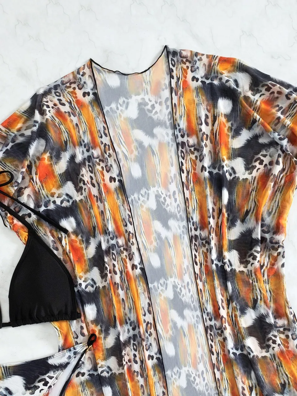 ชุดบิกินี่เซ็กซี่แบบ 3 ชิ้น สายผูกคอ ปี 2026 ชุดคลุมสำหรับผู้หญิง ชุดว่ายน้ำลายพิมพ์ ชุดว่ายน้ำสำหรับผู้หญิง ชุดชายหาด