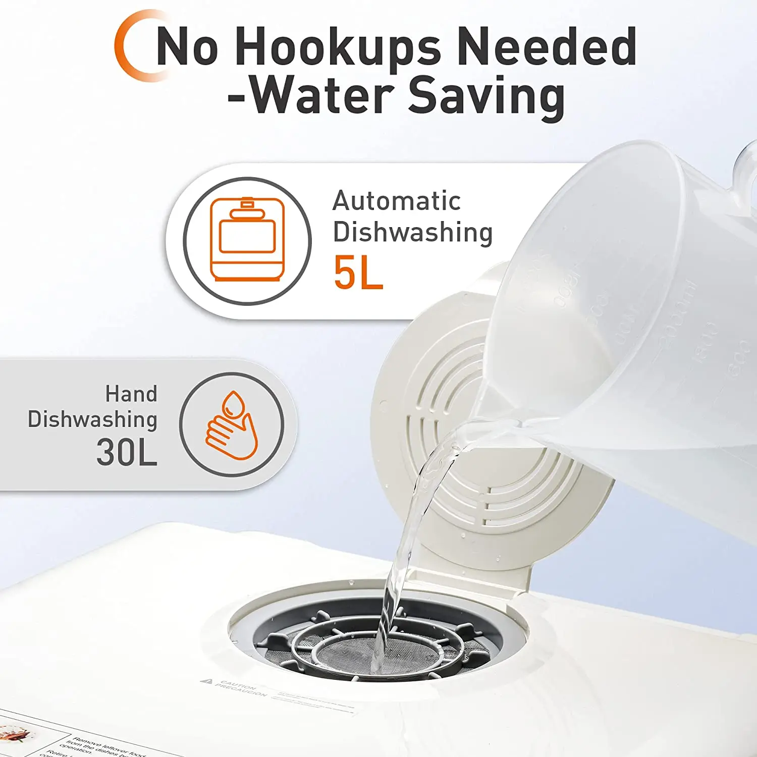 Joyoung Di Động Máy Rửa Bát Lật Số Để Bàn Với 5L Tích Nước 5 Chương Trình Giặt Không Khí Khô Chức Năng Cho Gia Đình và Nhà Bếp