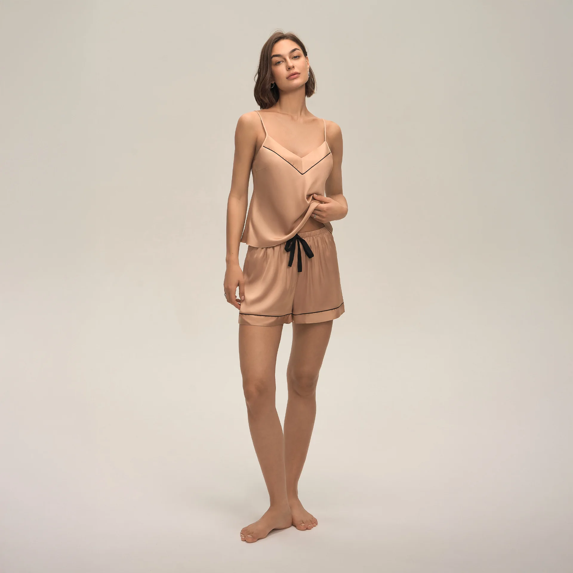 Rock Your Spring - Summer with Ladies' Cross - Border Sling Back Short - سروال كاجوال ملابس نوم وملابس نوم مكونة من قطعتين #3