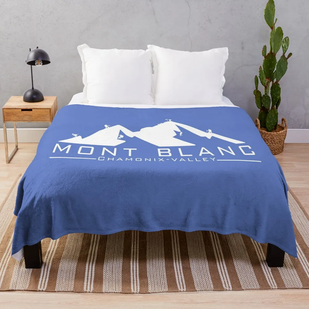 The Mont Blanc Chamonix Valley Throw Blanket Loose Hair Cute Plaid Blankets