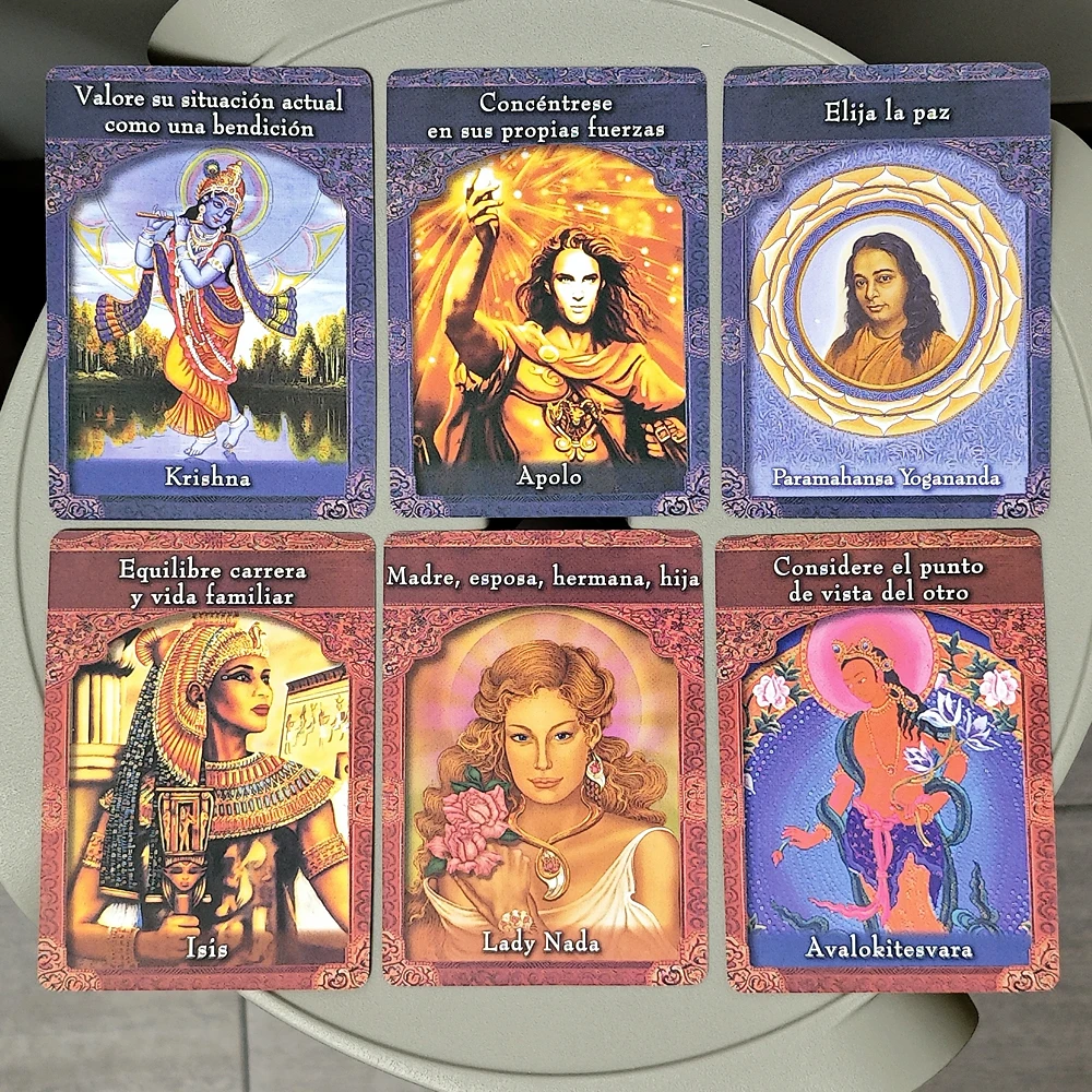 44 Pcs Oracle Cards 10.4*7.3cm Ascended Master Oracle Deck In Spanish Language
