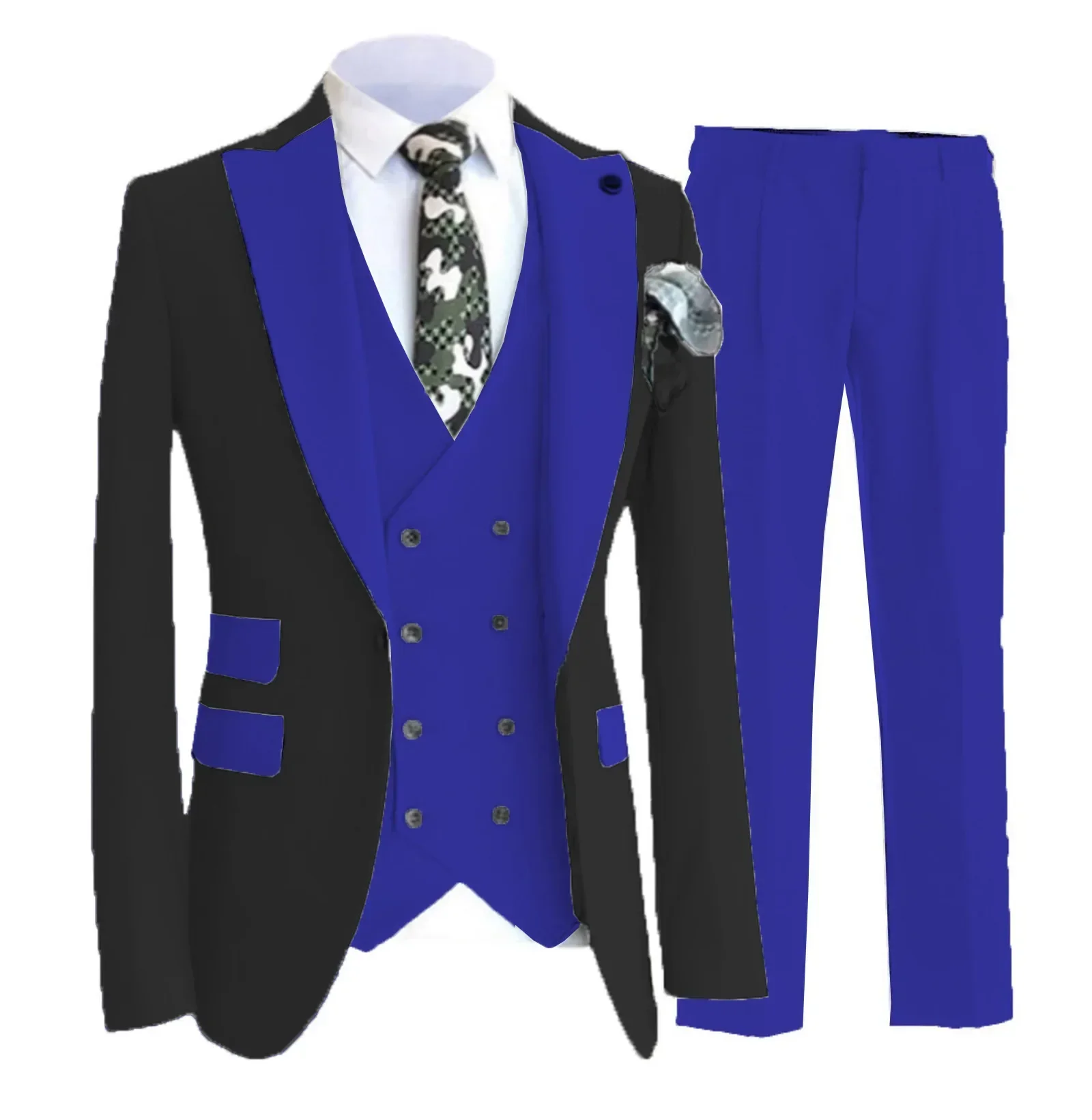 W101 terno e colete, multi-color, casamento Brother Outfit