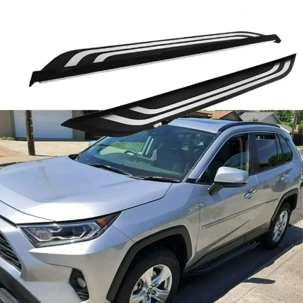 2Pcs Fixed Running Board Side Step Nerf Bar Fits for RAV4 RAV 4 2019-2023