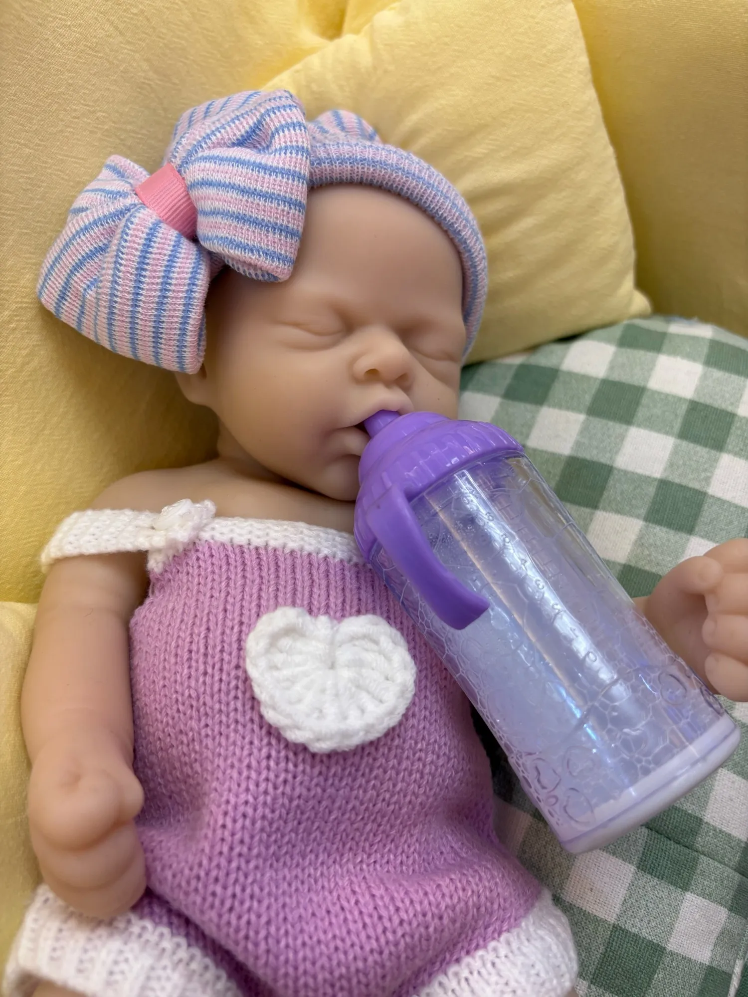 Reborn-Puppen, 33 cm, offener Mund, Silikon, für Mädchen, Ganzkörper, weiches Silikon, unbemalt, Neugeborene, wiedergeborenes Silikon, echt