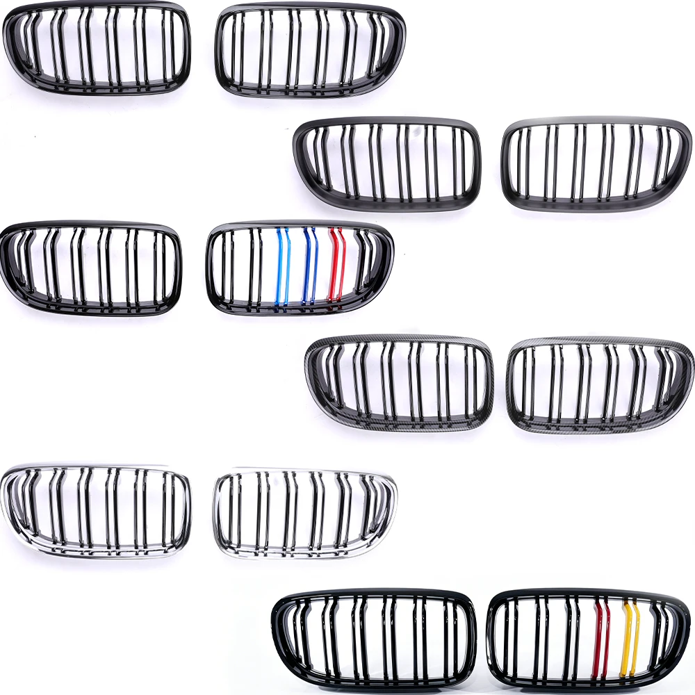 For BMW 3 Series E90 E91 Facelift 2009-2012 LCI Single/Double Kidney Grill Gloss Matte Carbon Chrome M Color DE Grille320 318i