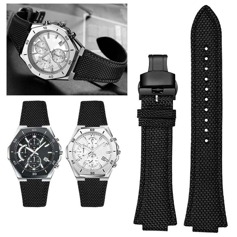 For Casio Edifice Watch strap EFB-680 ECB-10PB/DP/YD/HR GST-B400 26x14mm 26x12mm Convex men\'s nylon Genuine leather Watch Band