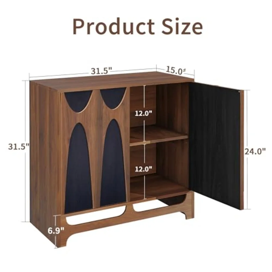 Sideboard Buffet Cabinet with Storage Set of 3 for dining room, engineered wood, white, spacious shelving and concealed compart