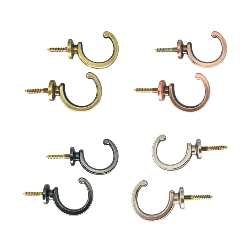 2Pcs Curtain Tieback Hooks Heavy Duty Metal Ball End Tie Back Hooks Curtain Hold Back Hooks