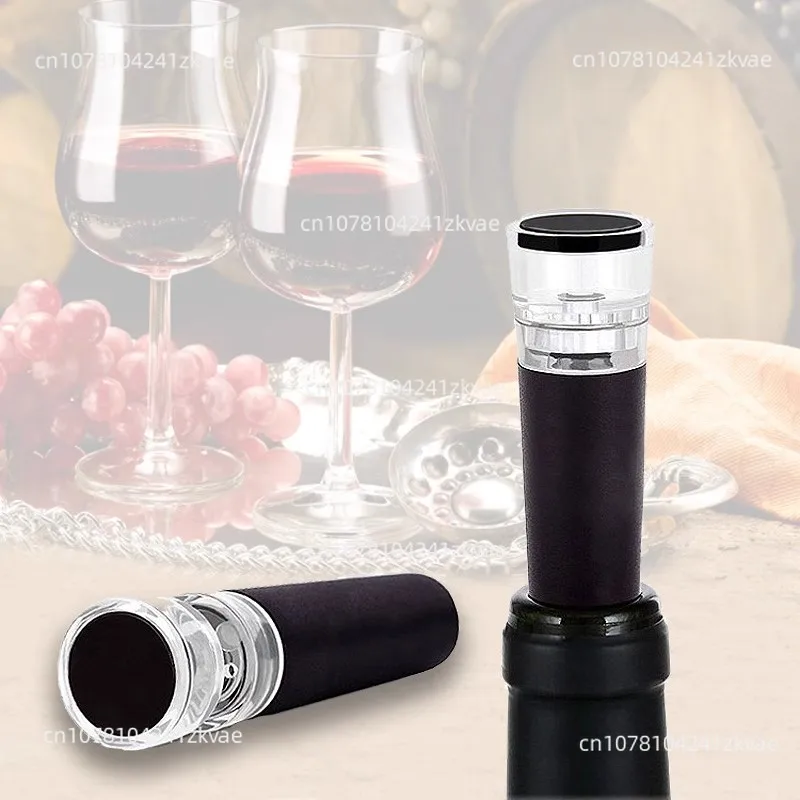 

Food Grade Acrylic Sealed and Fresh Wine Bottle Stopper, Wine Air Extraction Quasi-vacuum Wine Stopper Plastic Sealing Stopper