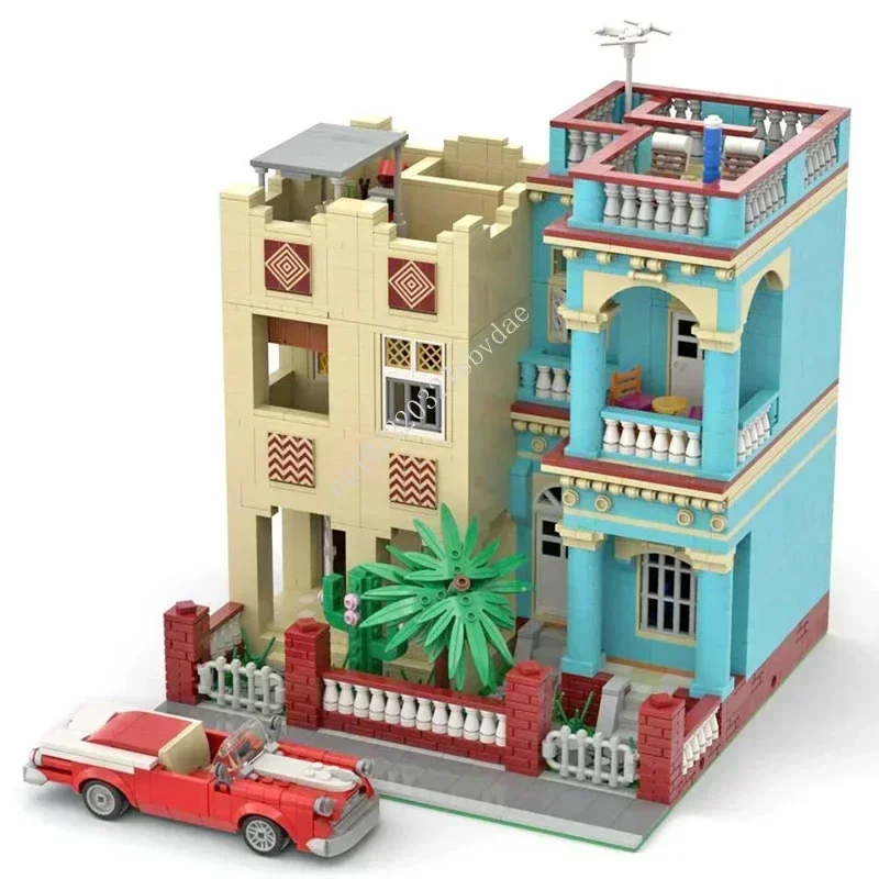 2906PCS MOC Modular Havana House Street View Model Building Blocks Technology Bricks DIY Creative Assembly Toys Holiday Gifts