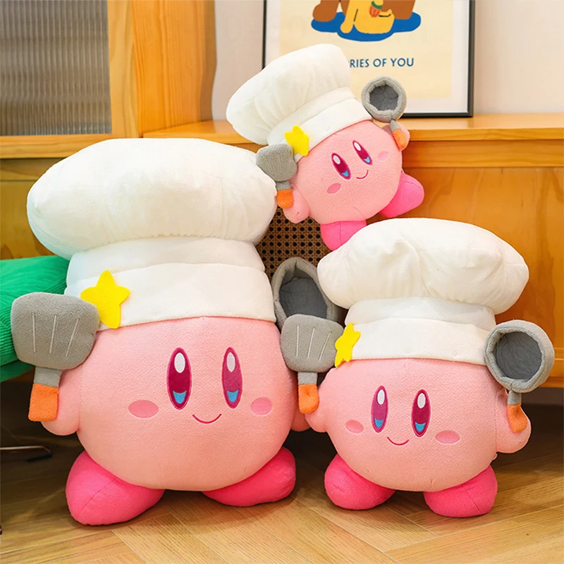 Grande taille 70cm mignon nouveau Chef Kirby en peluche grand Animal en peluche enfants anniversaire cadeau de noël pour les filles meilleur cadeau