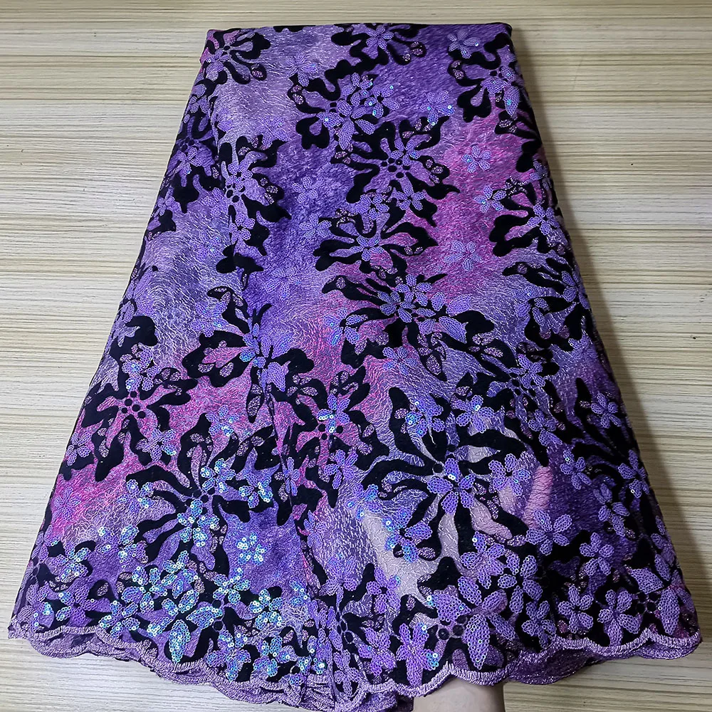 Bestway Fashion Luxury Sequin Embroidery French Tulle Lace Fabric High Quality Nigerian Wedding Dress African Lace Materials