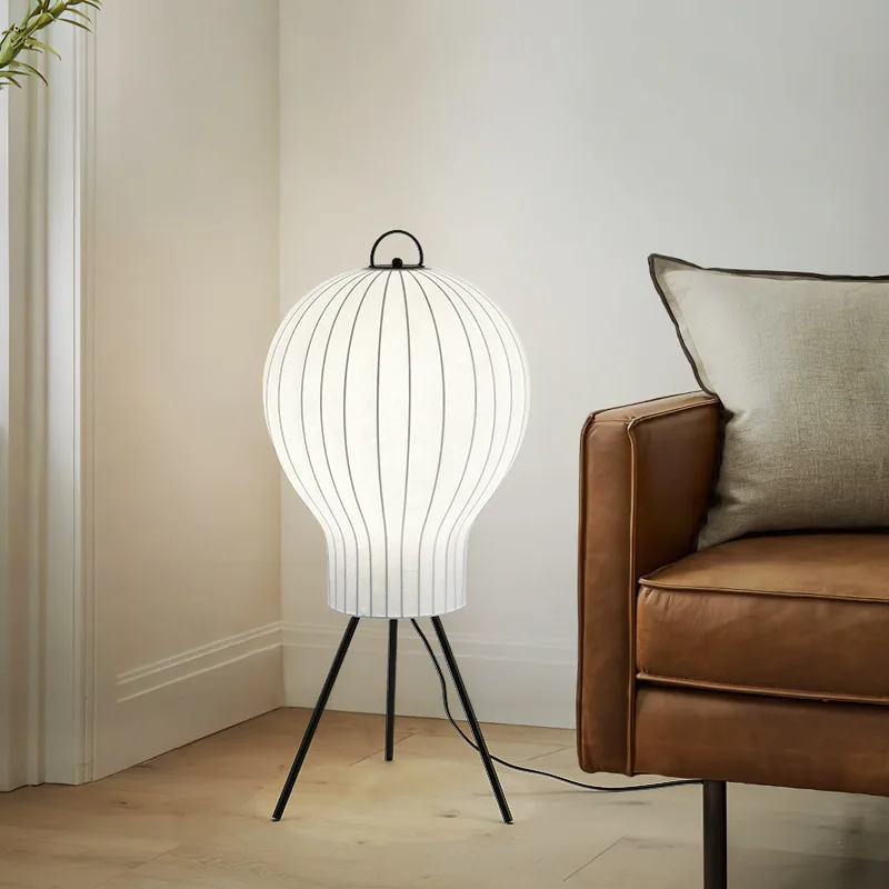 

Medieval retro style living room sofa bedroom Internet celebrity atmosphere light imitation silk floor lamp
