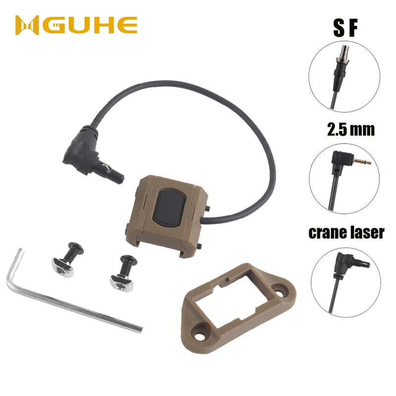 Airgun MOD line control switch remote pressure switch DBAL DBAL PEQ NGAL 2.5 plug, Mlok 20 mm rail, Picatinny rail