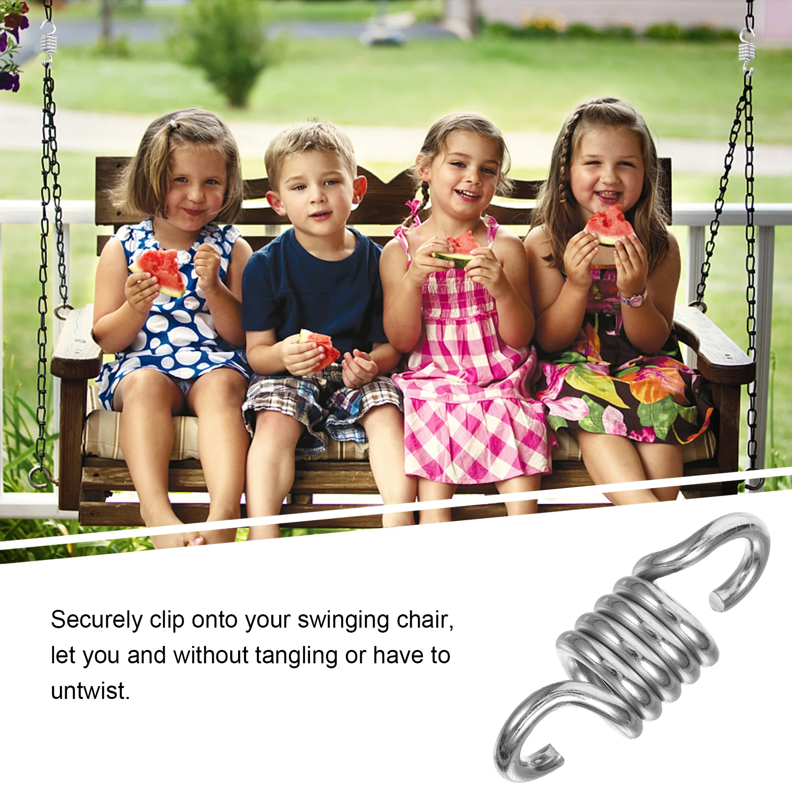 

Heavy Duty Spring for Hammock Chairs Swing Porch Hanging Lounger Garden Heavy Bag Springs Sturdy Steel Long Coil Low Noise