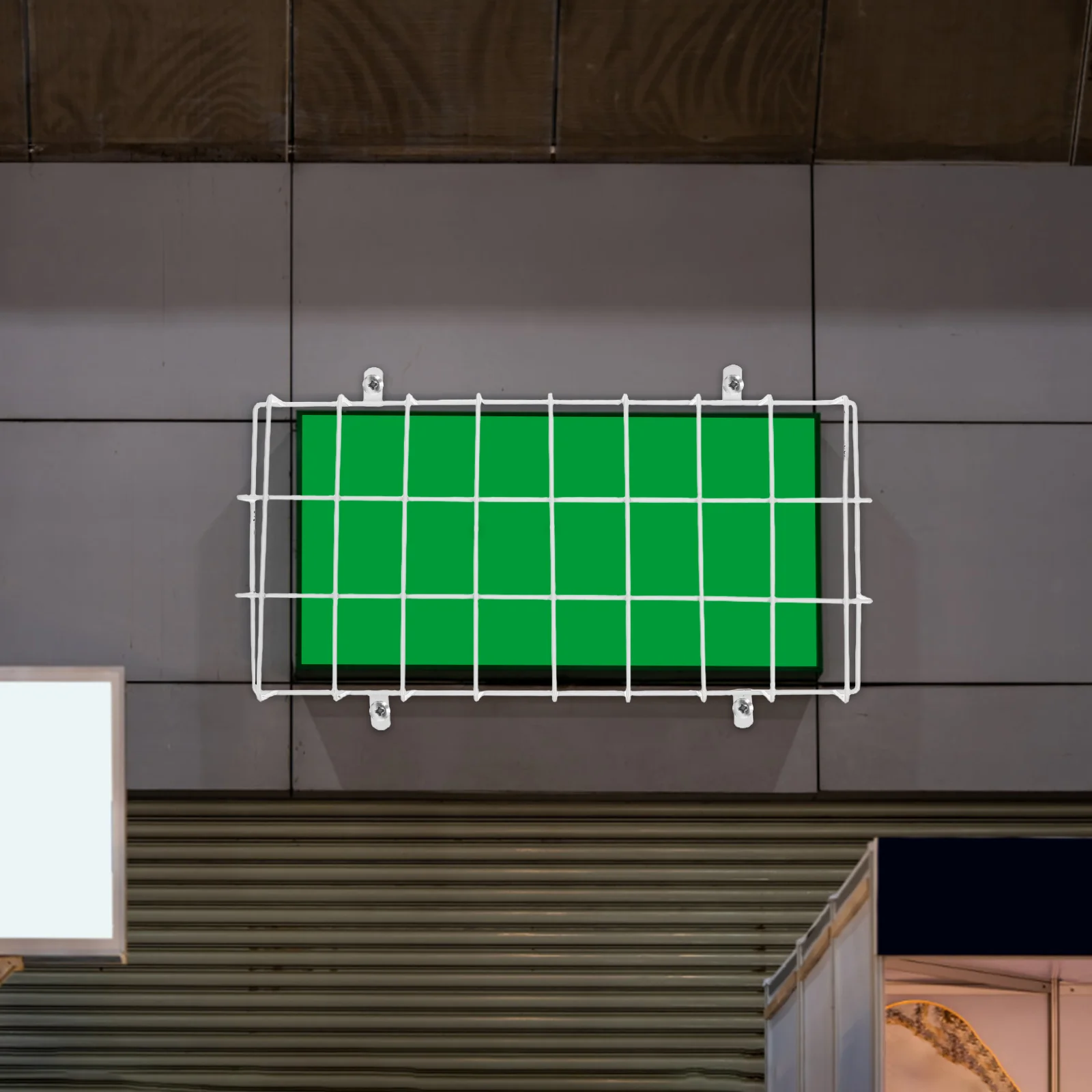 

Emergency Light Protective Cover Metal Exit Sign Wire Guard Wall Mounted Safety Cage for Hotel Office School Fire Safety System