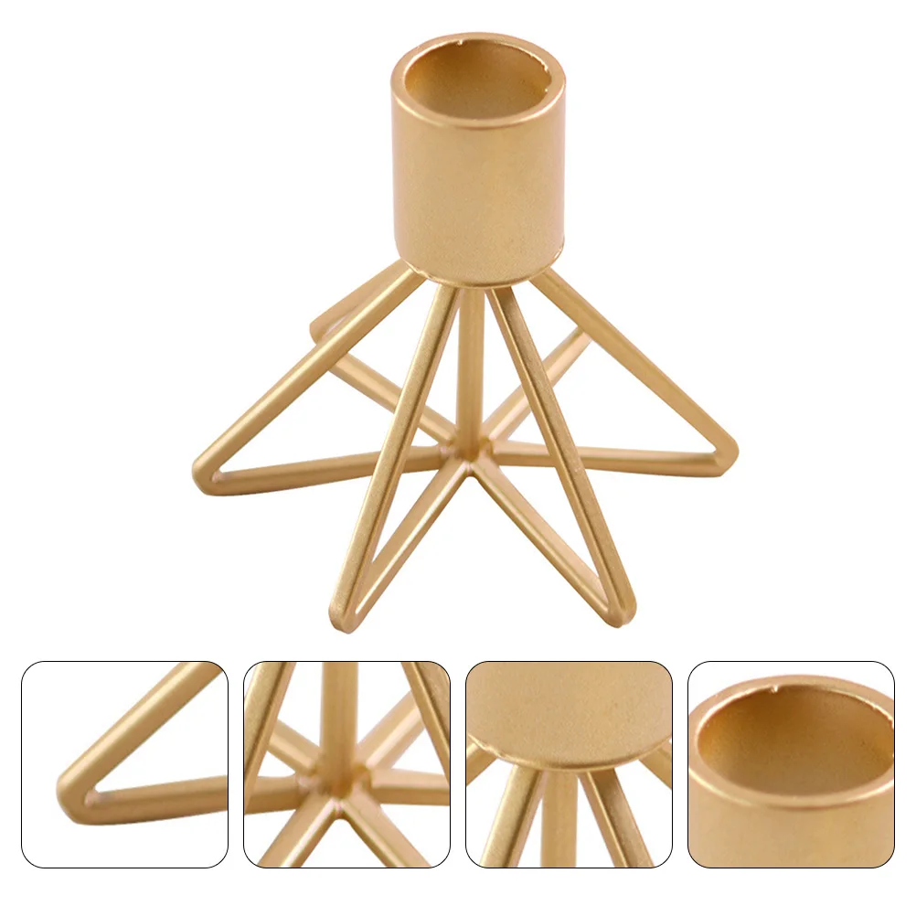 

Metal Christmas Candlestick Iron Retro Holder Creative Desktop Adornment Elegant Vintage Style Home Bar Decor