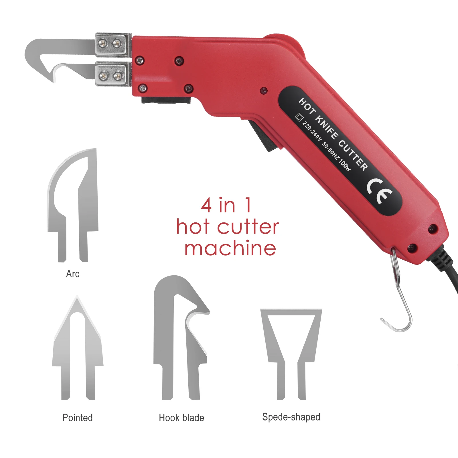 Electric Hot Knife 4 in 1 80W 220V Professional Hand-Held Polystyrene Cutting Electric Foam Cutting Machine Foam Plastic Carving