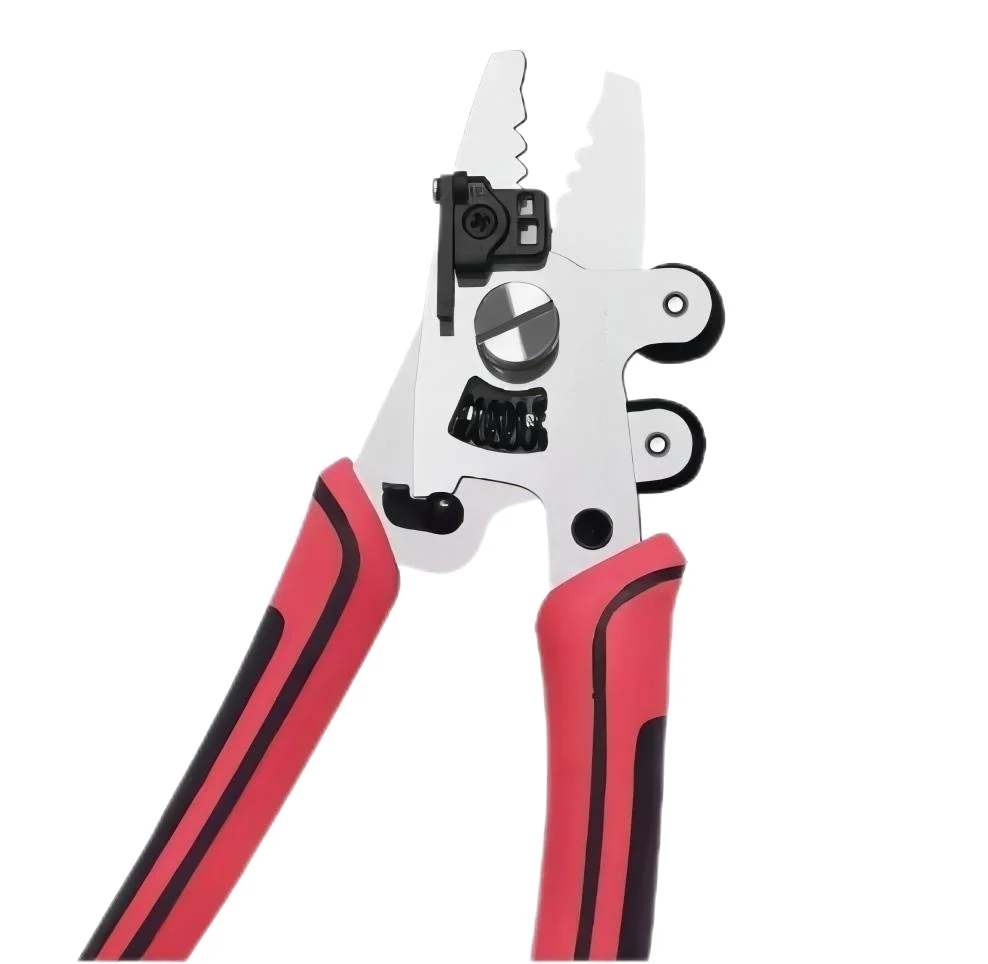 

KEXINT new 8 in 1 Fiber Optical Tools Cable Three Miller Clamp Wire Stripper Pliers with Scissors Clean Cotton