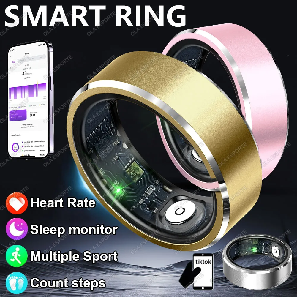 Multifunctional Smart Ring Men Heart Rate Blood Oxygen Health Monitoring Smartring for Women Sleep Fitness Tracker Ring 2025 New