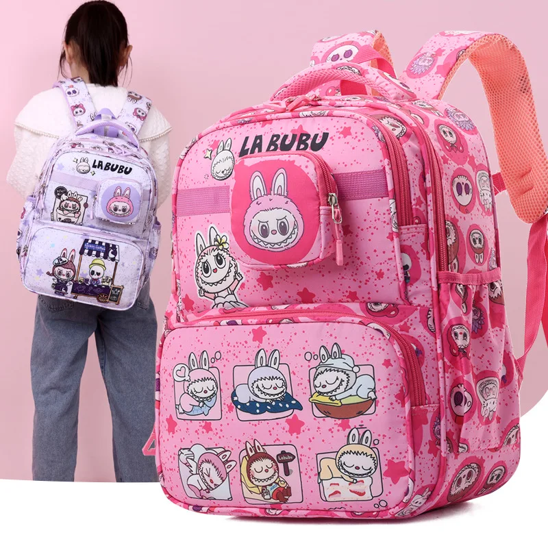 

New Cartoon Shoulder Bag Children Backpack Polychrome Primary School Large Capacity Bag Cute Kids Practical Portable Backpack