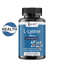 HEALTH Lysine 1000mg 120 Tablets Enhances Absorption Assimilation for Skin Lip Integrity Collagen Support