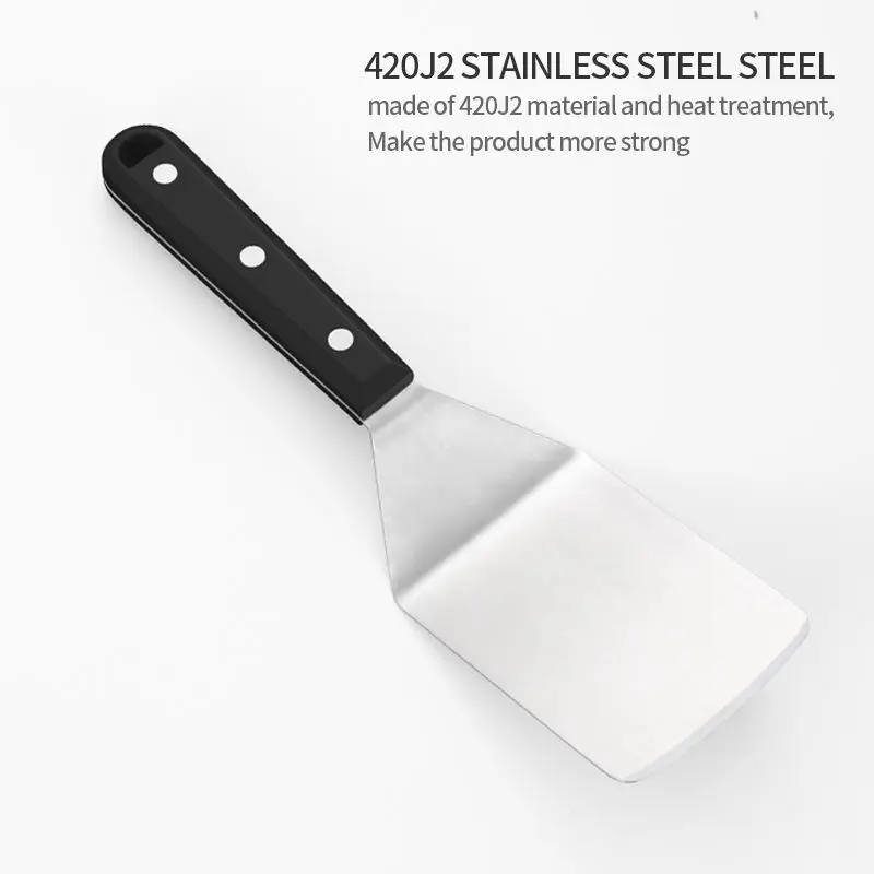 stainless steel Griddle spatula turner pancake Hamburger Smasher Turner Scraper lasagna turner server