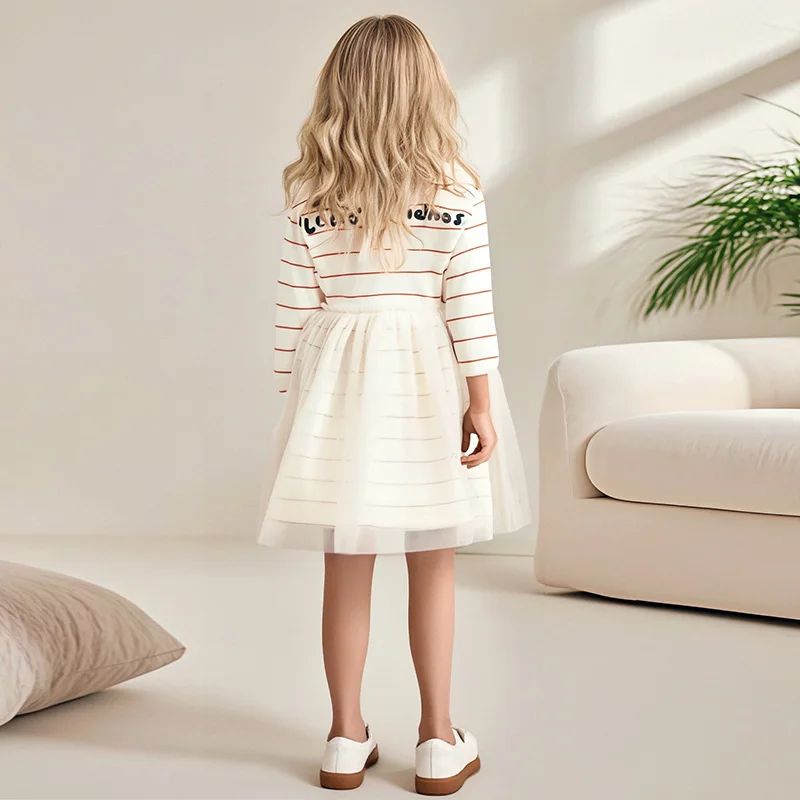 

Children shirt Mesh Girls' Dress Autumn Cartoon Children's Princess Dress Fashionable Children's Dress