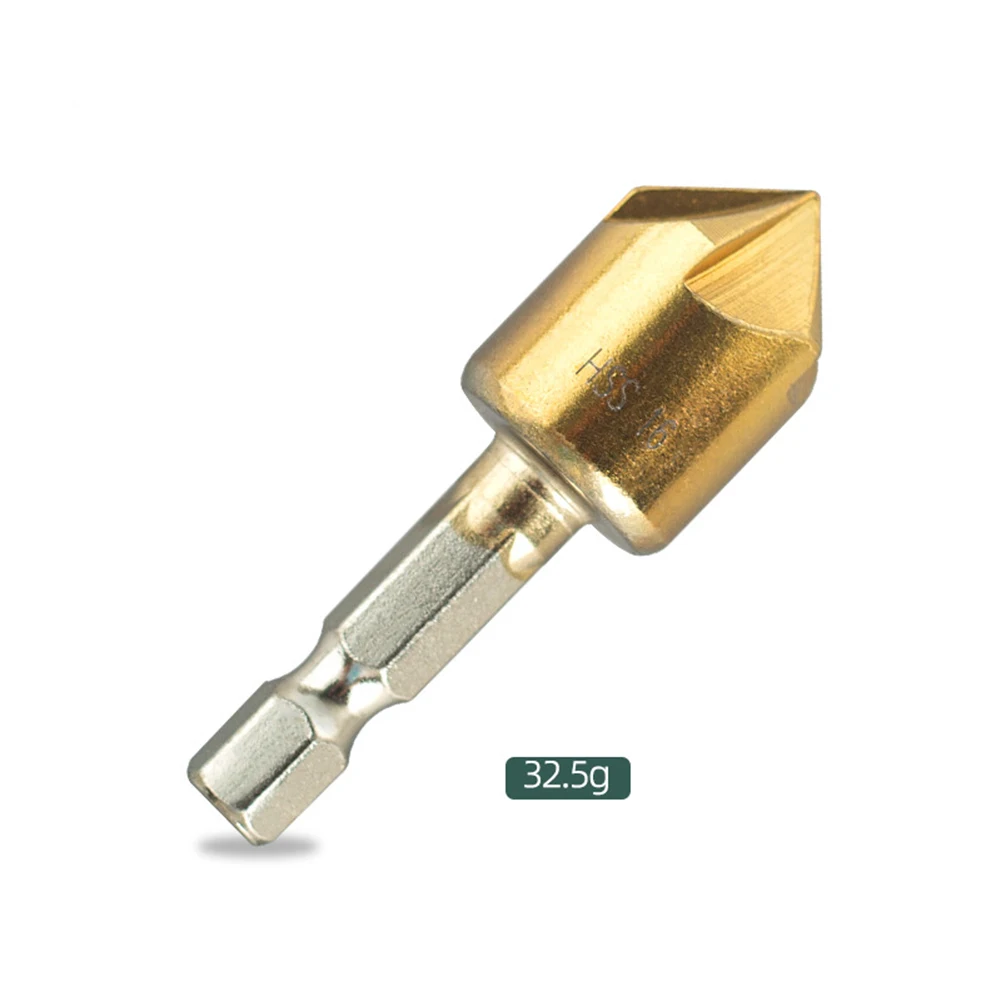 Hex Shank Drill 5 Flute Drill Bits DIY Projects Chip Removal Cleaner Holes Long-lasting Performance Multiple Materials