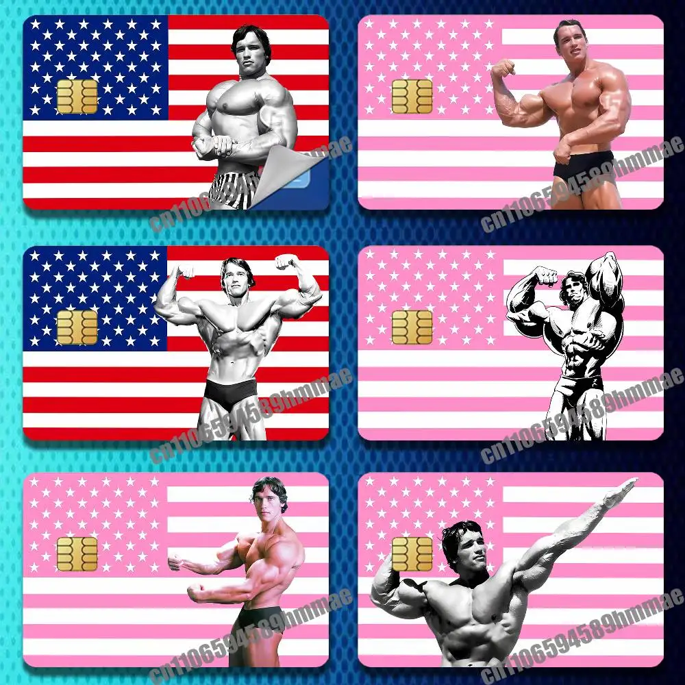 

For USA America Arnold S-Schwarzenegger Sticker Paper Case Credit Bank Credit Metro Self-adhesive Card Cover Decoration