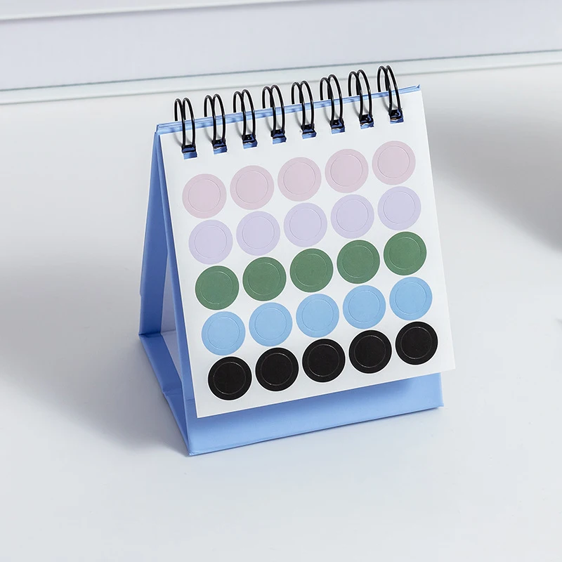 2026 Desk Calendar Kawaii New Year Calendar with Stickers Annual Daily To Do List Coil Calendar Book Time Manegement Stationery
